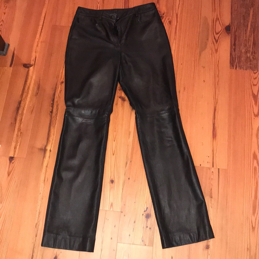 Black leather pants